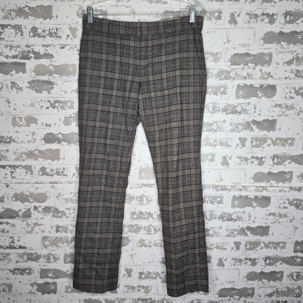 Banana Republic Pants Womens 2 Brown Plaid Wool Blend Lined Ryan Fit Trousers